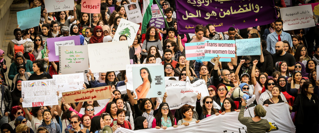 RDFL demonstrerar i Beirut.