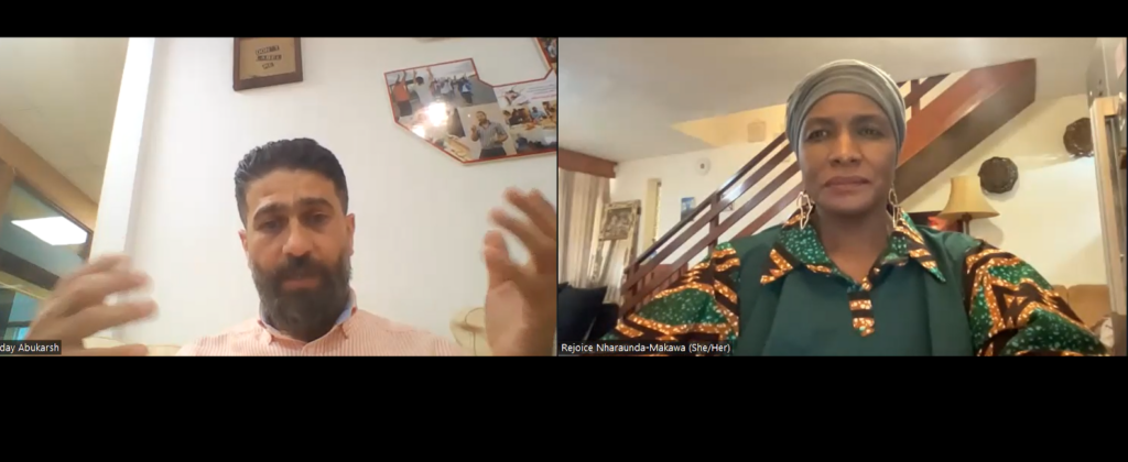 Skärmdump som visar två deltagare.